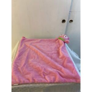 Burton Pink owl‎ lovey with loops for toys 11.5"x11.5